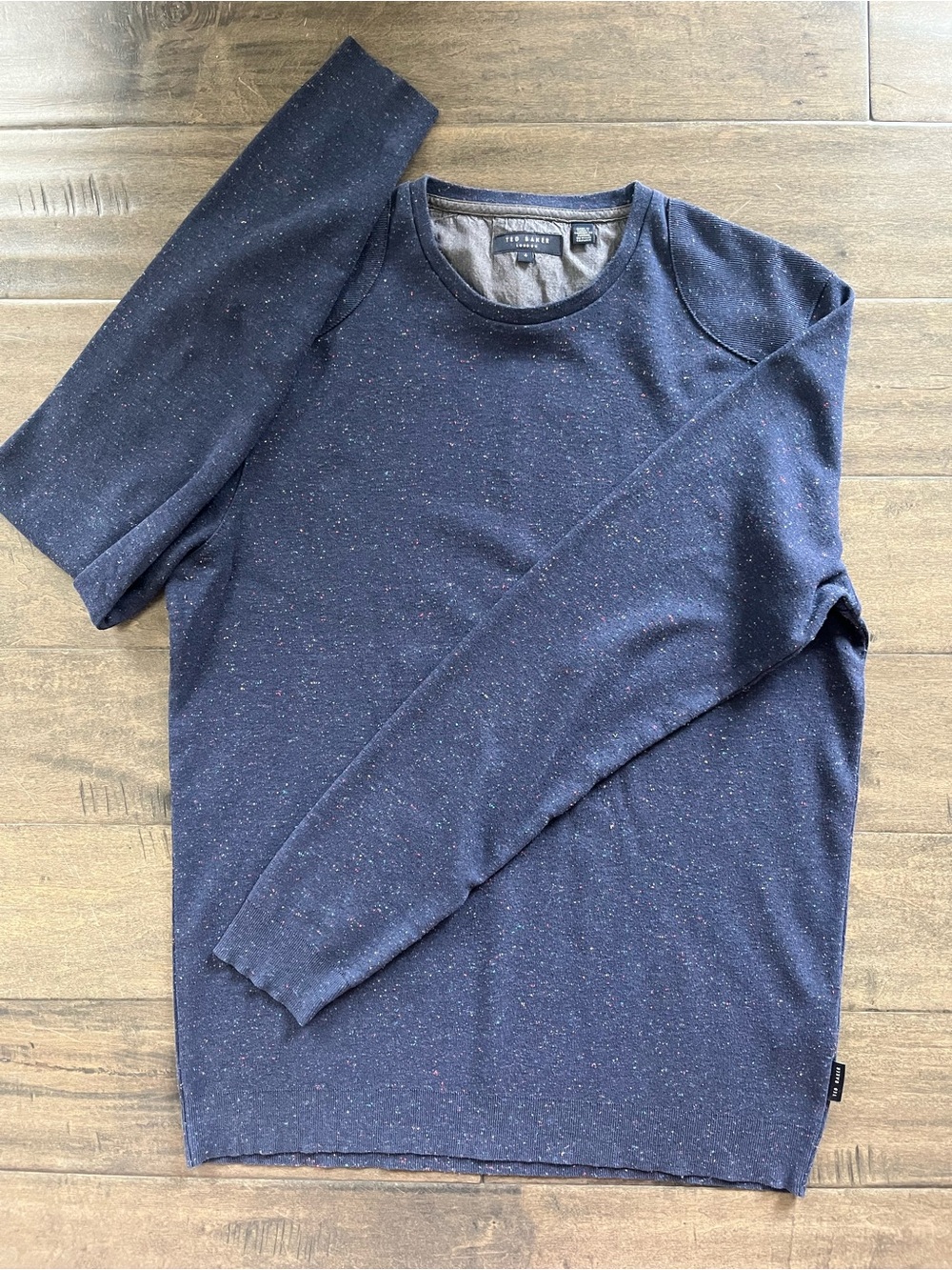 Ted Baker Navy Speckled Crewneck Sweater